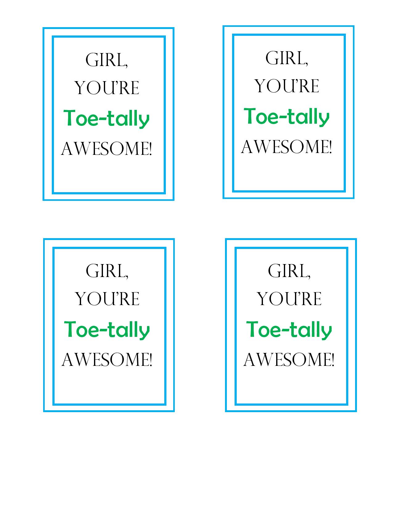 You're Toe-tally Awesome Valentine | It Is a Keeper