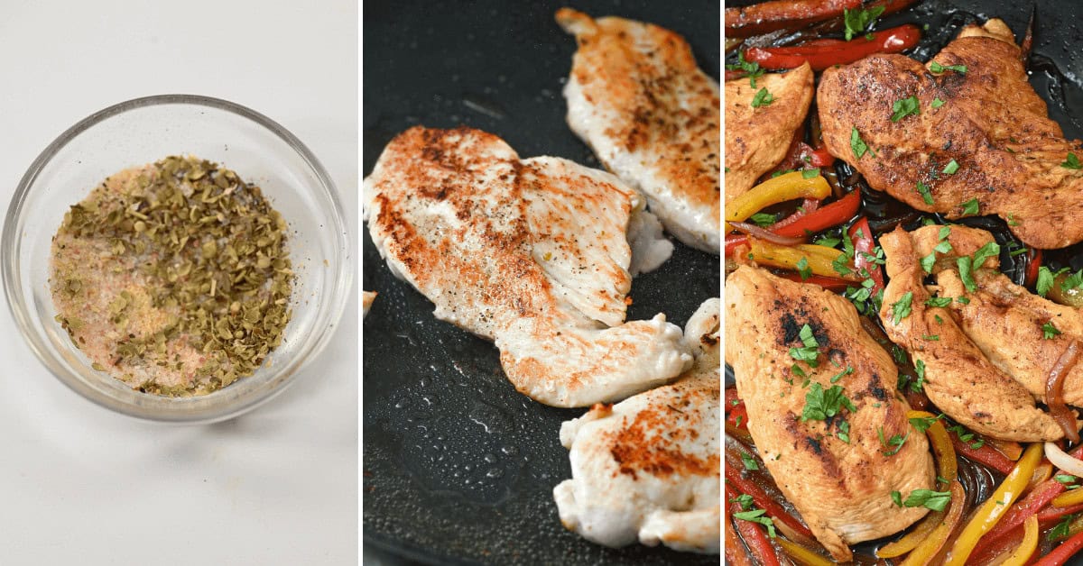 Preparing the chicken and baking.