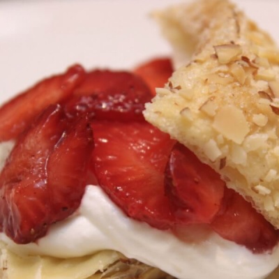 Strawberry Amaretto Pastries - this easy dessert recipe is sure to impress your guests