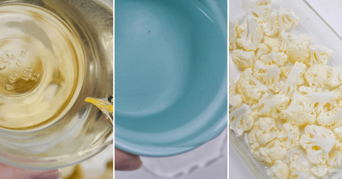 Preparing your cauliflower, and seasoning blend.