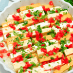 A platter of the finished appetizer.