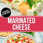 Prepare delicious marinated cheese ahead of time for a convenient snack or appetizer.