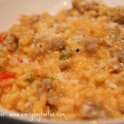 Risotto with Sausage and peppers