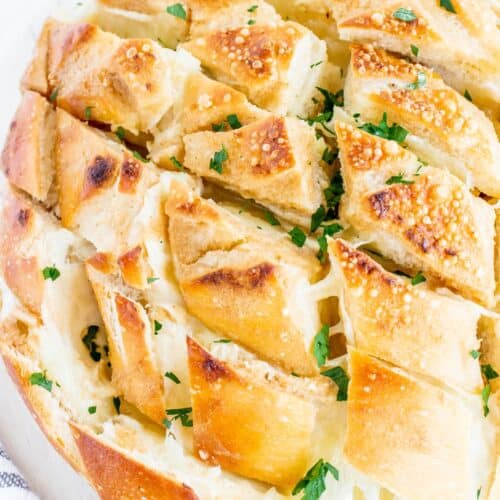 The herb bread with cheese stuffed in.