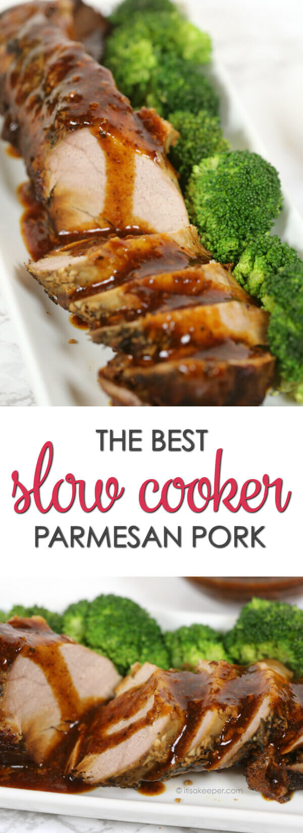 Slow Cooker Parmesan Pork - this crock pot recipe is ultra tender and it makes a thick, rich sauce. It’s one of my favorite slow cooker recipes pork