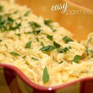 Easy Side Dishes Easy Parmesan Orzo from It's a Keeper