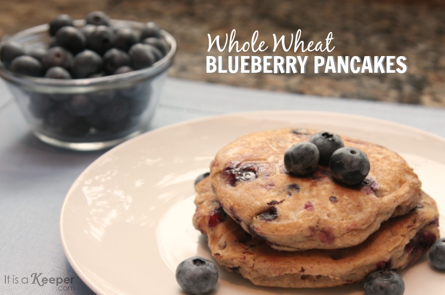 Whole Wheat Blueberry Pancakes - It Is a keeper