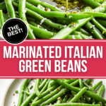 The best Italian green beans, marinated to perfection.