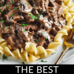 Indulge in the finest venison stroganoff.