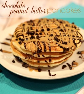 Easy Pancake recipes Chocolate Peanut Butter Pancakes from It's a Keeper