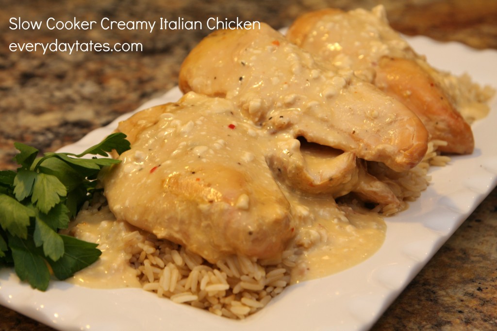 This Slow Cooker Creamy Italian Chicken is one of my favorite crock pot recipes for chicken. 