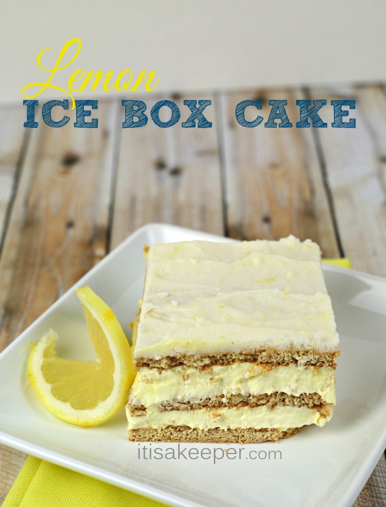 No Bake Desserts Easy Lemon Ice Box Cake from It's a Keeper