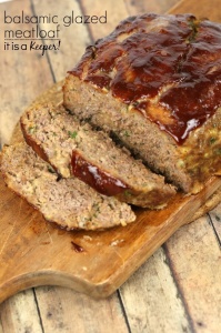 Balsamic Glazed Meatloaf - This easy meatloaf recipe is my all time favorite