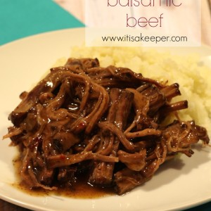Easy Recipes for a Slow Cooker Balsamic Beef from It's a Keeper