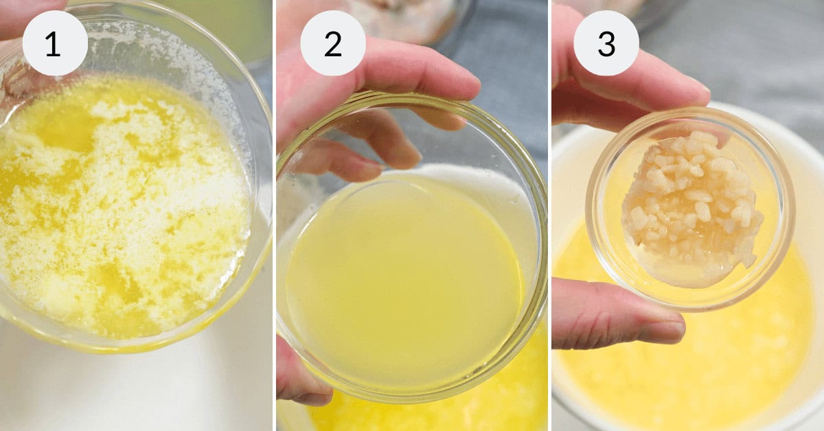 Preparing the marinade.