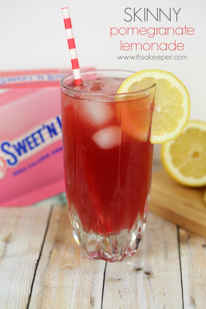 Super Easy Recipes Skinny Pomegranate Lemonade from It's a Keeper