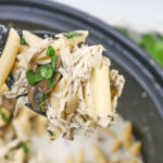 Slow Cooker Chicken Pasta with Mushrooms.