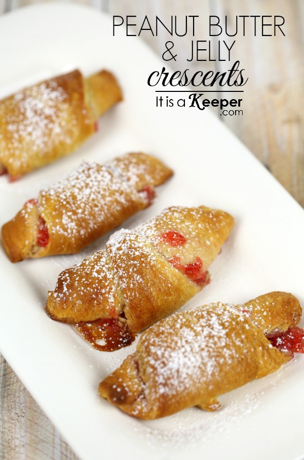 Christmas brunch recipes Peanut Butter and Jelly Crescents - It Is a Keeper