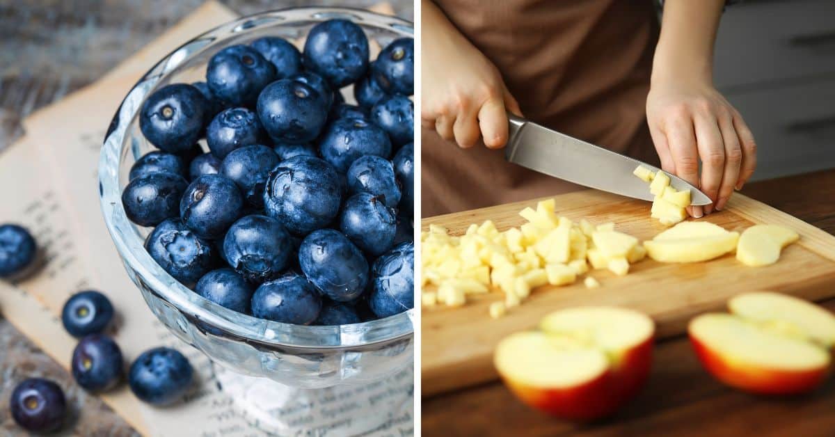 The fruit for the dessert.