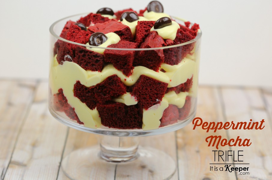 Easy Peppermint Mocha Trifle - It Is a Keeper 
