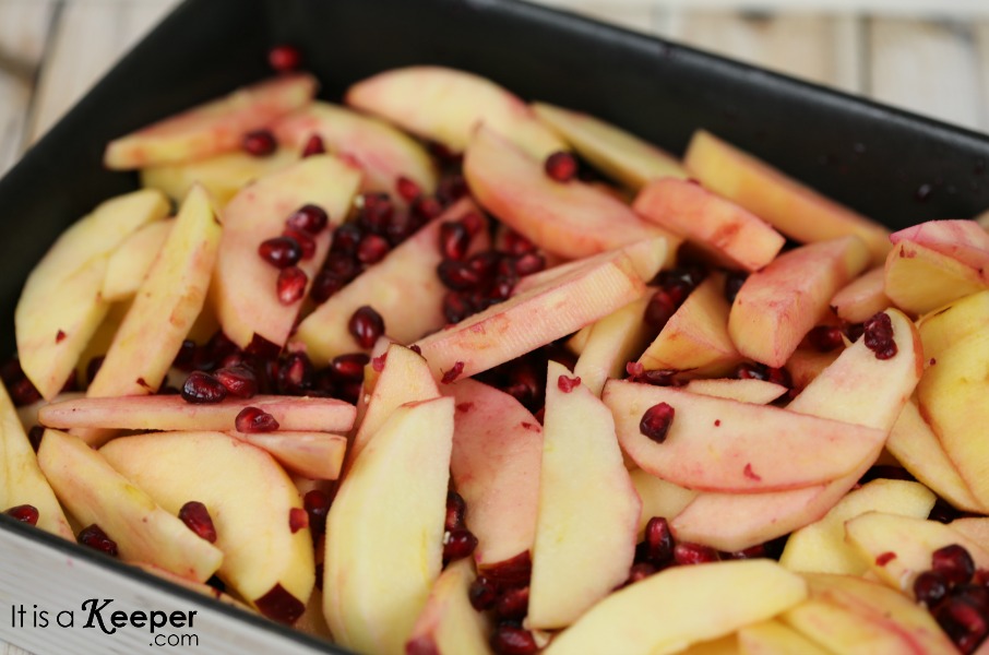 Recipes with Pomegranate - Apple Pomegranate Crumble - It Is a Keeper