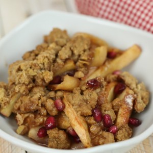 Recipes with Pomegranate - Apple Pomegranate Crumble - It Is a Keeper