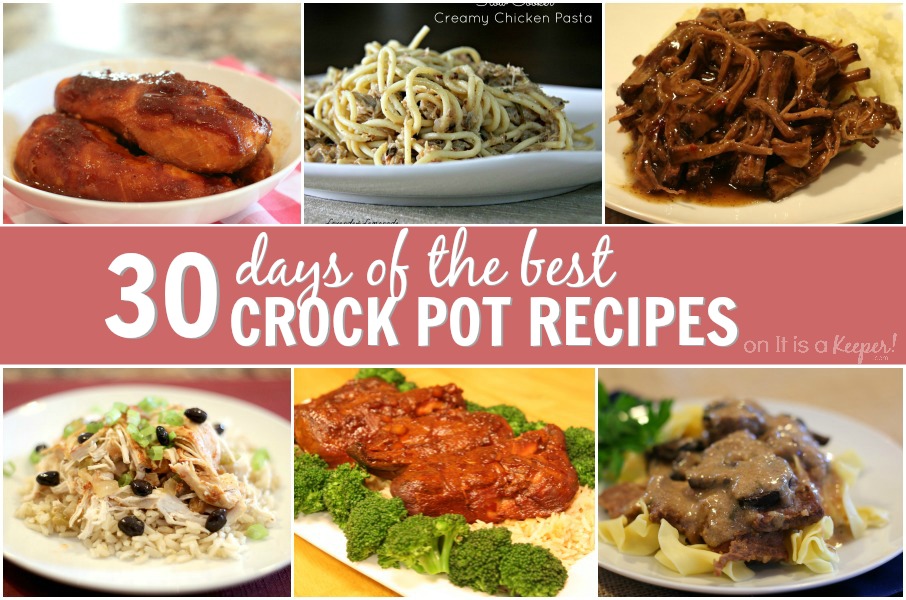 Six of the 30 best and easy slow cooker recipes. 