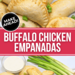Savory empanadas filled with buffalo chicken.