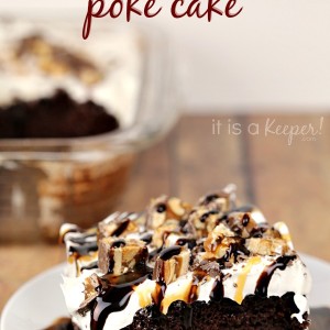 Snickers Poke Cake - It Is a Keeper