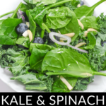 Kale and spinach salad with citrus vinaigrette.