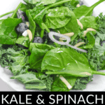 Kale and spinach salad with citrus vinaigrette.