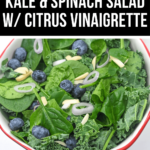 Kale and spinach salad with citrus vinaigrette is a delicious and healthy dish that combines the vibrant flavors of kale and spinach. The citrus vinaigrette adds a refreshing tang to the greens