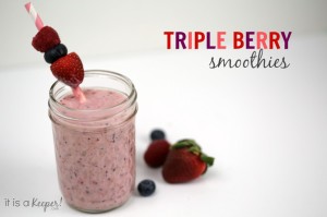 Triple Berry Smoothies - It Is a keeper