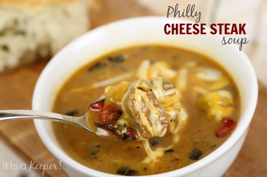 30 Minute Philly Cheese Steak Soup - It Is a Keeper 