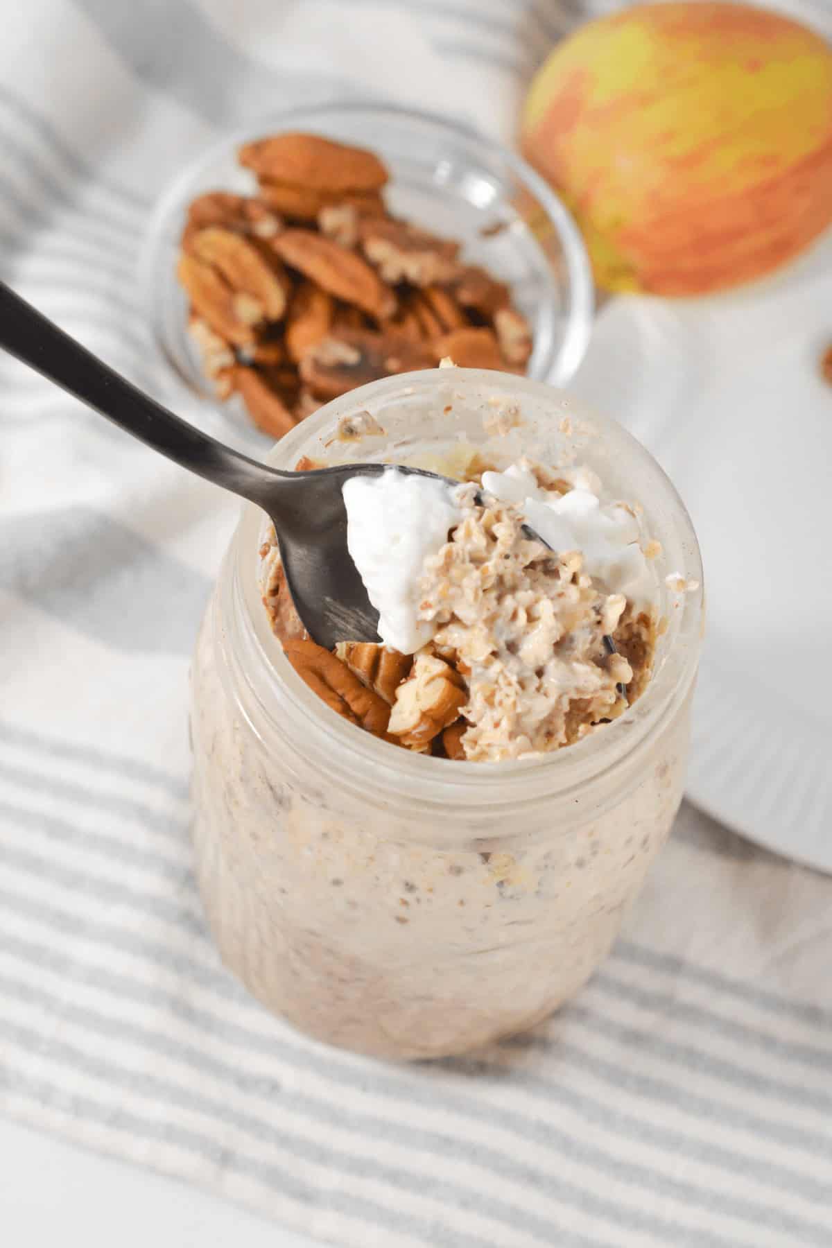 Apple pie overnight oats.