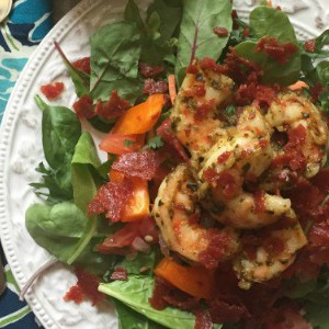 Pesto Shrimp and Pepperoni Salad - It Is a Keeper
