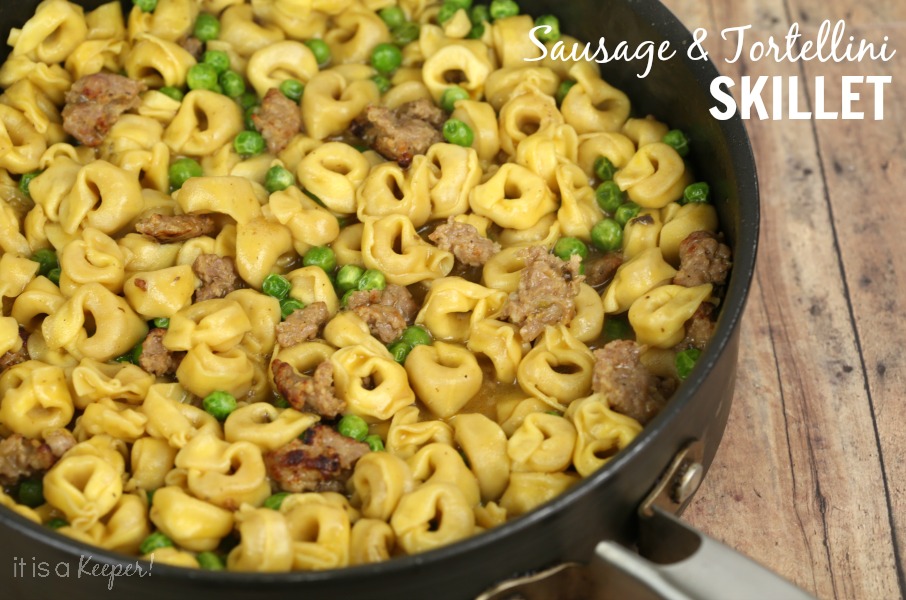 dinner recipes quick easy meals Sausage Tortellini Skillet - It Is a Keeper 