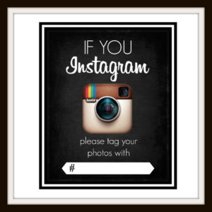 Instagram sign printable