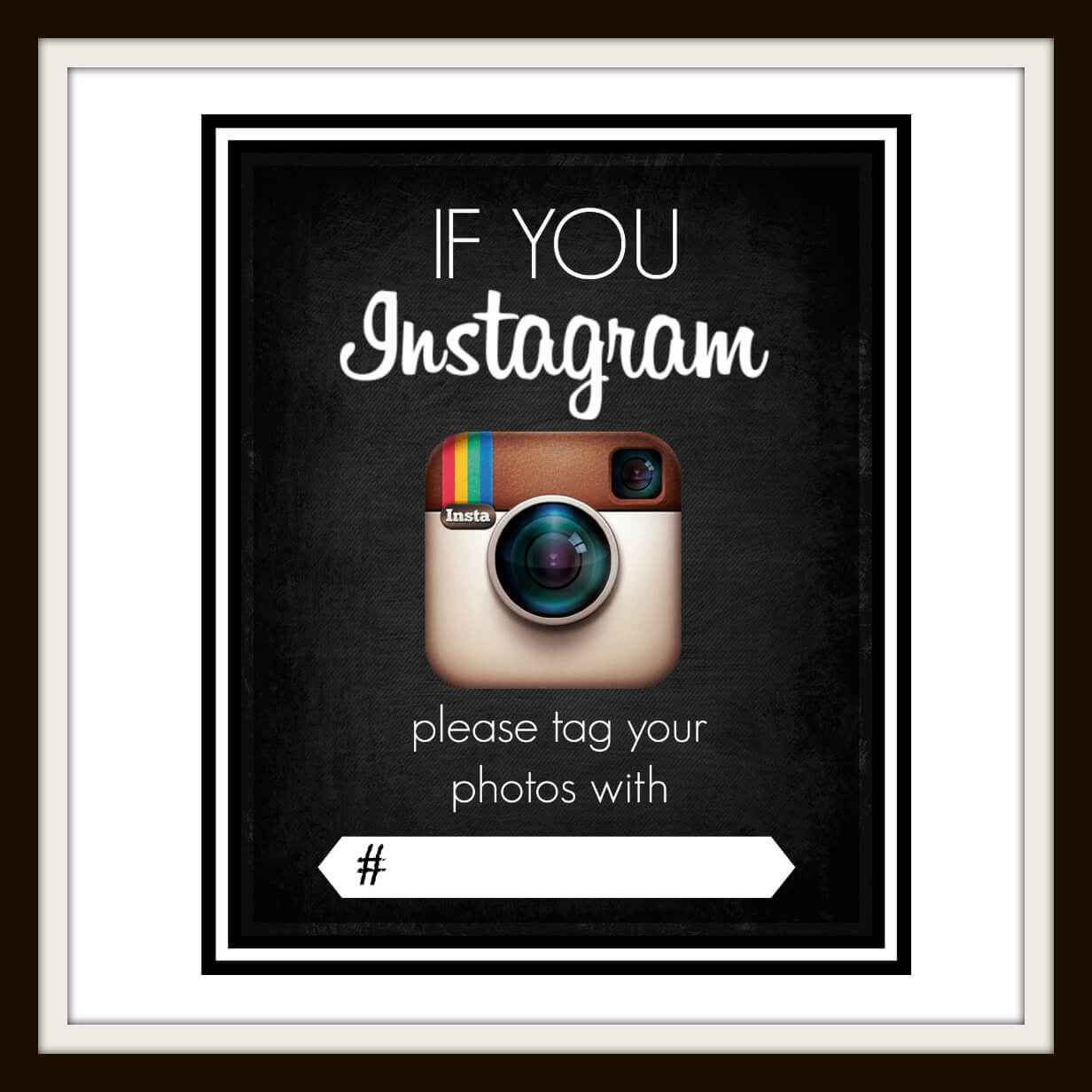 Instagram Sign Printable Free Printable Download