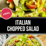Freshly prepared Italian chopped salad on a plate.
