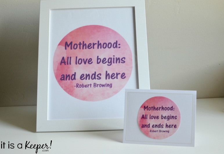 Mother's Day Free Printables- It Is A Keeper
