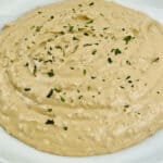 A bowl of the roasted garlic aioli.