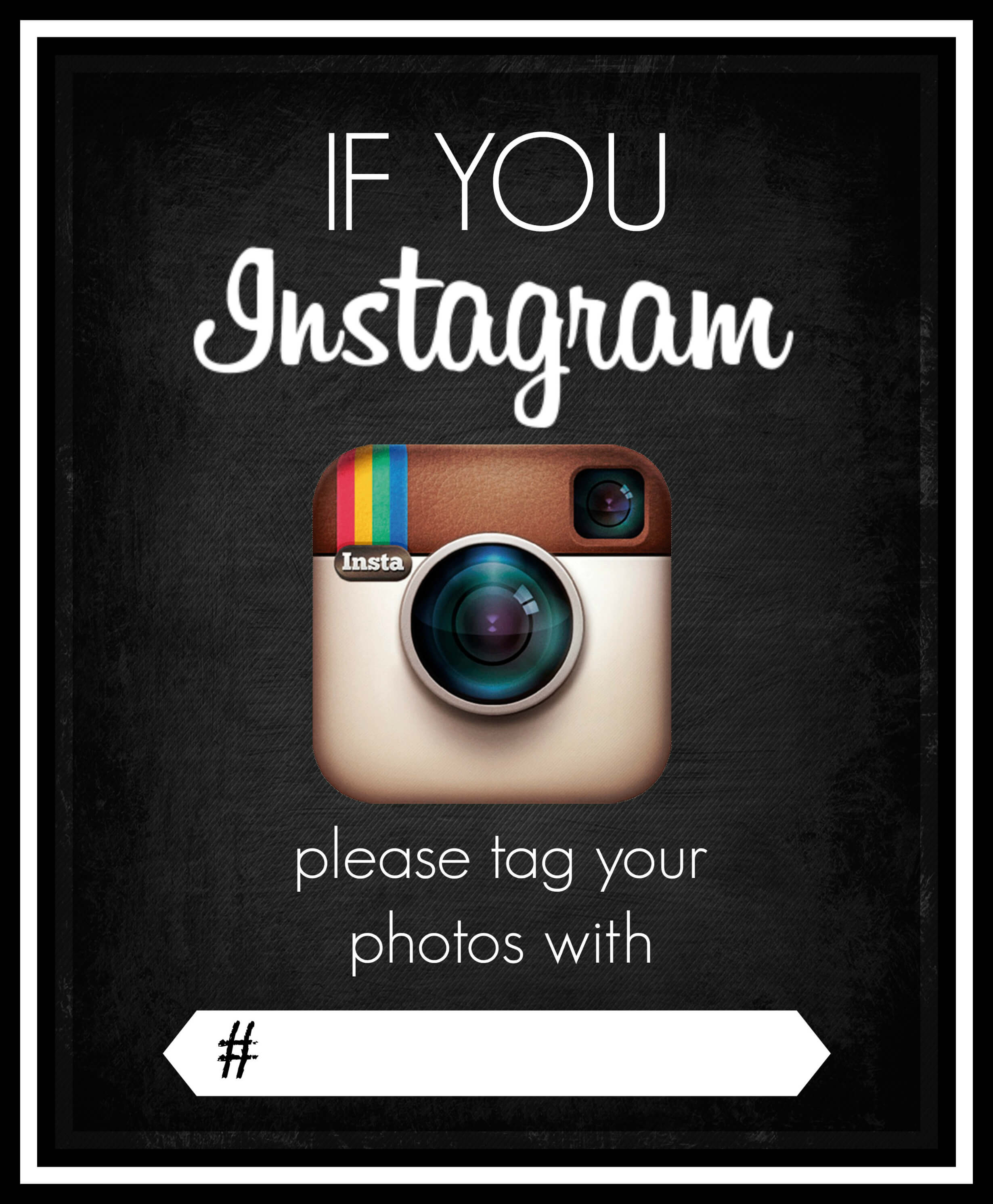 Instagram sign printable 