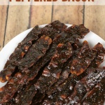 This sweet and spicy Candied Peppered Bacon recipe is insanely addictive!