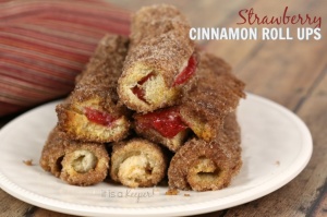 Strawberry Cinnamon Roll Ups - It Is a Keeper