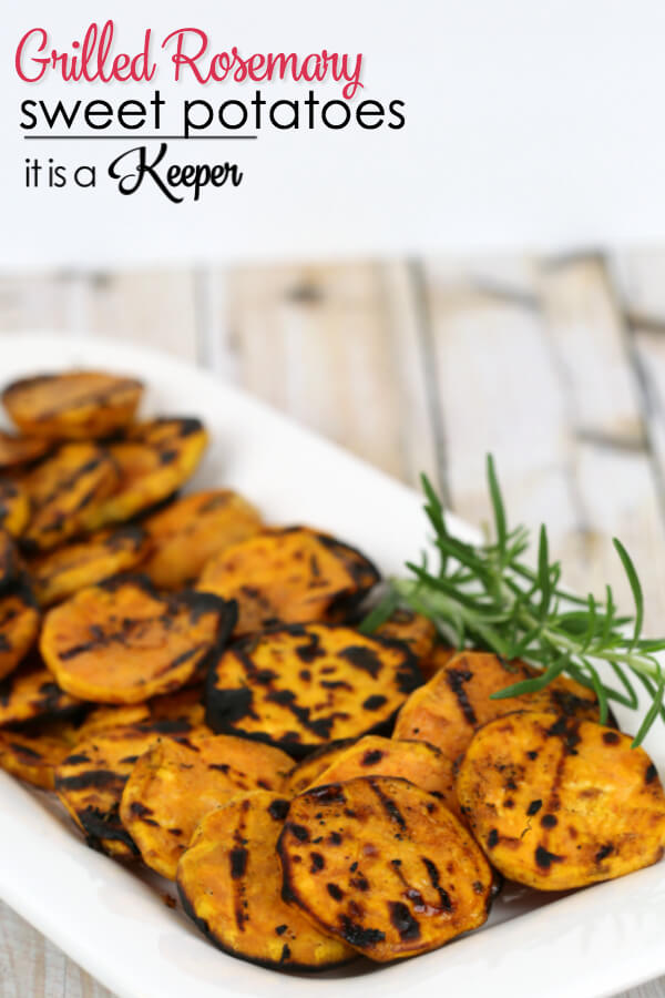 Grilled Rosemary Sweet Potatoes - this is an easy and healthy summer recipe