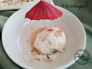 Iced Coconut Cream Tropical easy dessert