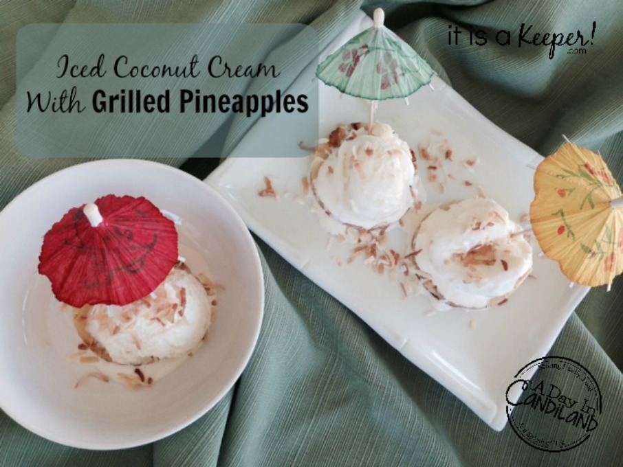Iced Coconut Cream with Grilled Pineapple 3 servings