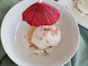 Iced Coconut Cream with Grilled Pineapple single scoop media file