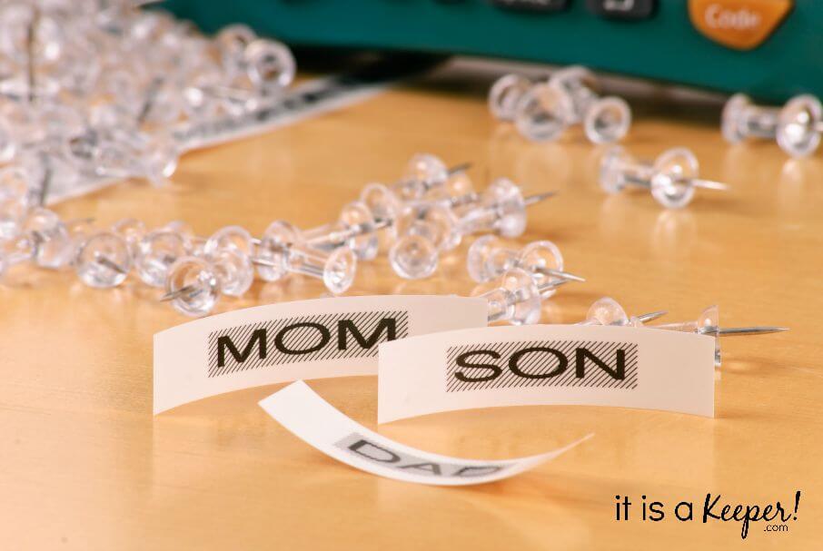 Mom and Son Organizational Stickers